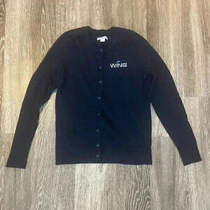 Womens Amazon Essentials "WING" Black Cardigan - S